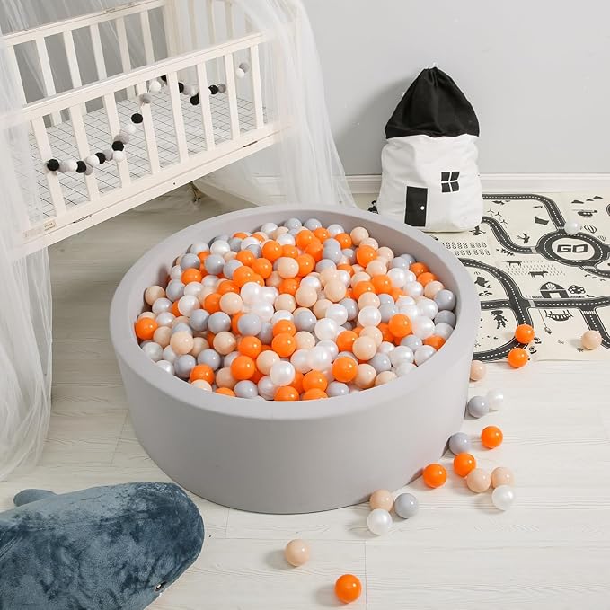 GOGOSO Ball Pit Balls for Toddlers Kids Plastic Balls for Ball-Pit Playpen Pool Baby Play Pastel BPA-Free Non Toxic Play Pastel Crush Proof Bal 50 100 200 500 1000 Count