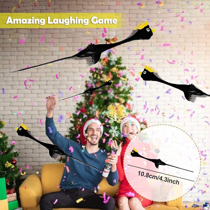 Slingshot Chicken Rubber Chicken Flick Chicken Flying Chicken Flingers Stress Gag Toys, Rubber Chicken Slingshot Funny Christmas Stuffers Easter Chicks Novelty Gifts for Kids