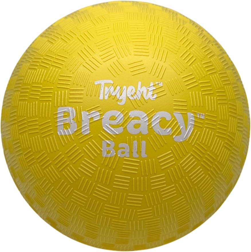 Self Inflating Ball 5", Rubber New Feel Breacy Ball, Hi Bouncy, Never Need Pump, Neon Yellow, Playground, Handball, Dodgeballs, Picnic and School Play in and Outdoor
