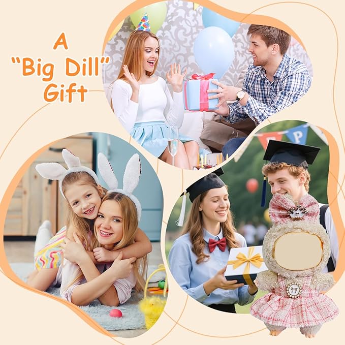 3 Pack Compatible for Labubu Clothes,17cm Doll Clothes Set,Luxury Designer Outfits,Cute Birthday Party Costumes,Valentines Day Gifts for Her Him,Stylish Fashion Wardrobe Accessories for 17cm Dolls