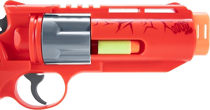 Rekt Jury Revolver CO2-Powered Foam Dart Blaster Pistol Gun, Red