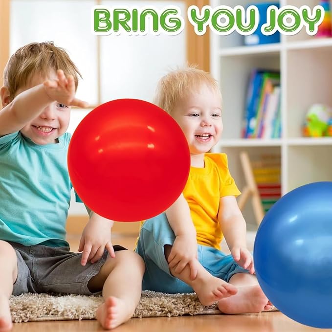 3 Pcs Inflatable Playground Balls 9 Inch Bouncy Balls with Hand Air Pump for Indoor Outdoor Play Balls for Kids