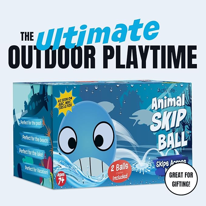 Activ Life The Ultimate Water Skip Balls, Water Bouncing Ball for Swimming Pool, Beach Toys for Friends, Family, Kids and Adults