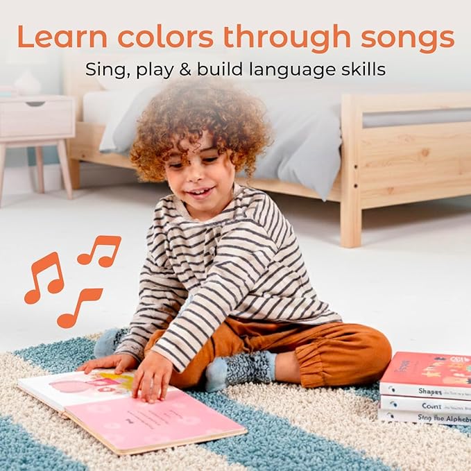 Cali's Books Colors Book for Toddlers 1-3 - Musical Books for Kids, Interactive Talking Baby Sound Book, Educational Song Learning Toys, Sing and Learn Music Toy for Babies