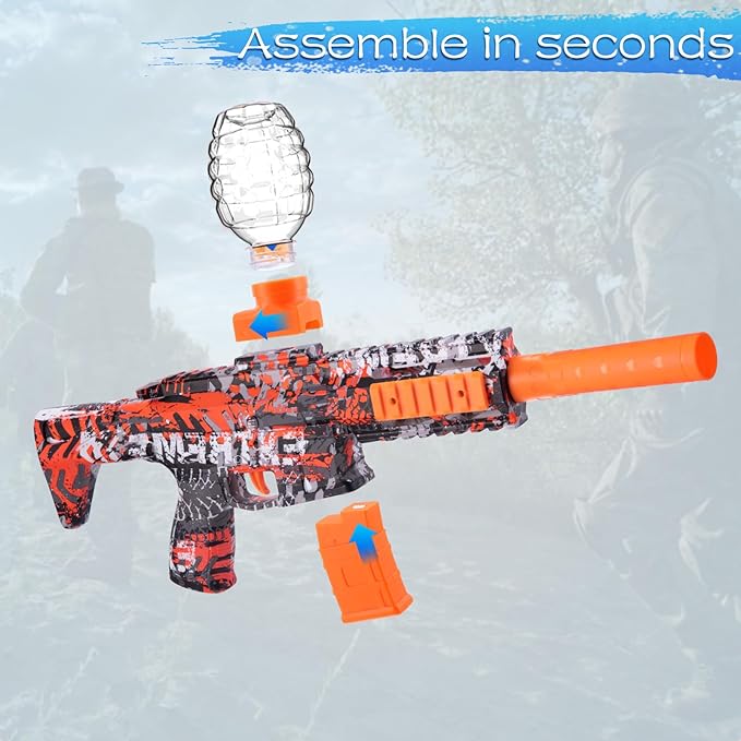 Splatter Blaster, Electric Auto Splatter Ball Toy, 10 Rs Per Seconds,50000+, 7.4V 500 mAh Rechargeable Batteries, Outdoor Activities Team Game Toy for Age 12+ Year Up