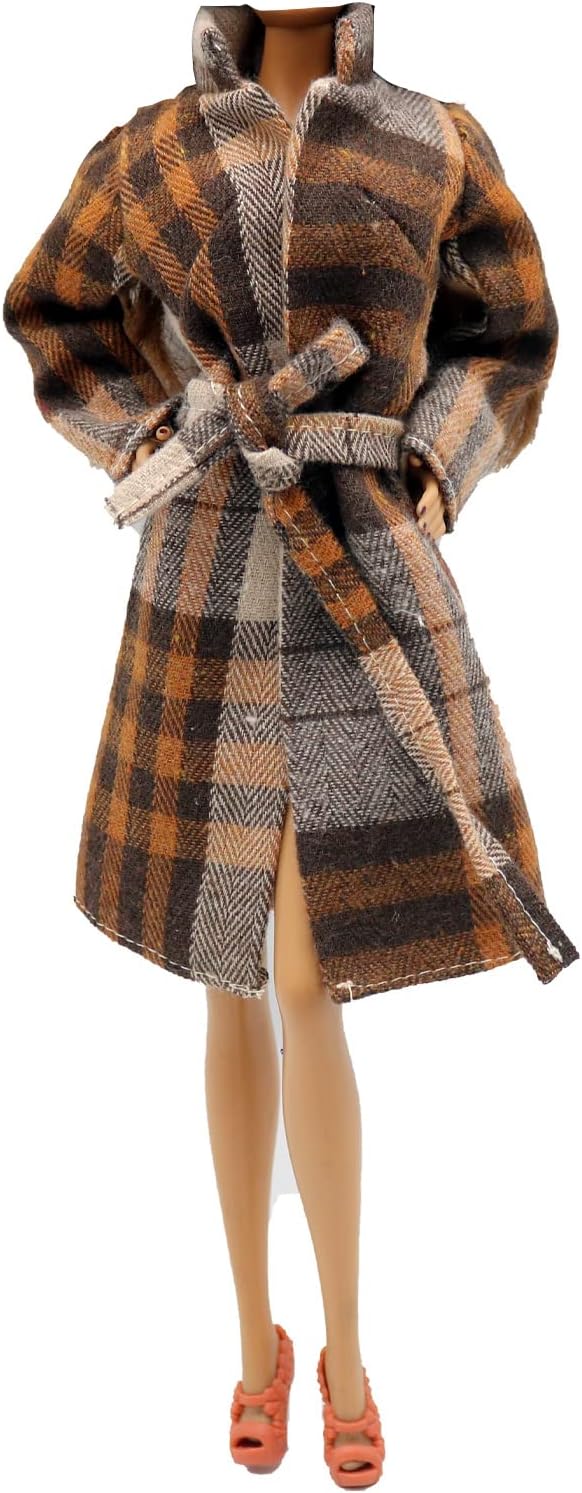 Doll Clothes, 5 Sets Outfits Winter Dresses Pants Windbreaker Hat for 11.5 inch Dolls Accessories Random Style (C)
