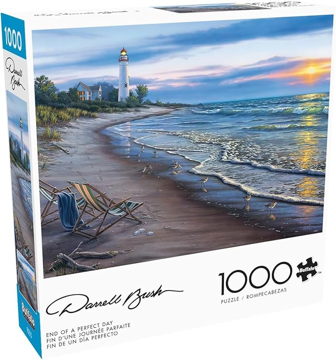 Buffalo Games - Darrell Bush - End of a Perfect Day - 1000 Piece Jigsaw Puzzle for Adults -Challenging Puzzle Perfect for Game Nights - Finished Size is 26.75 x 19.75 – Precision-Cut Pieces