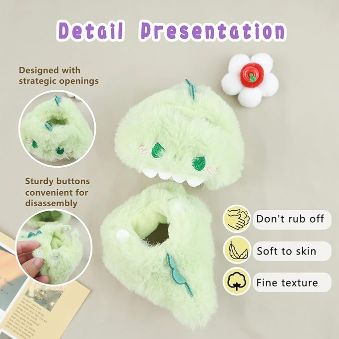 Clothes for labubu 17cm Accessories Suit Cute Clothes for Doll Dress up Animal Style Outfits (NO Doll)(Dinosaur)