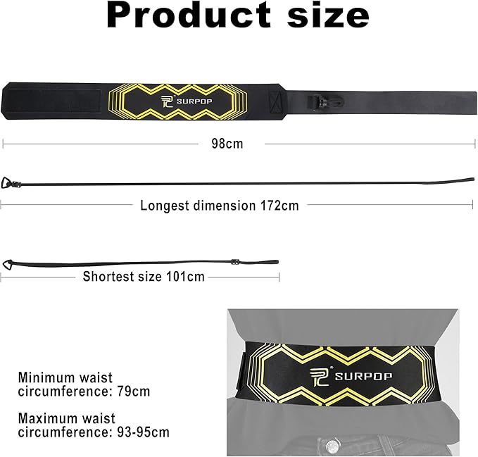 Surpop Soccer/Volleyball/Rugby Trainer, Football Kick Throw Solo Practice Training Aid Control Skills Adjustable Waist Belt for Kids Adults