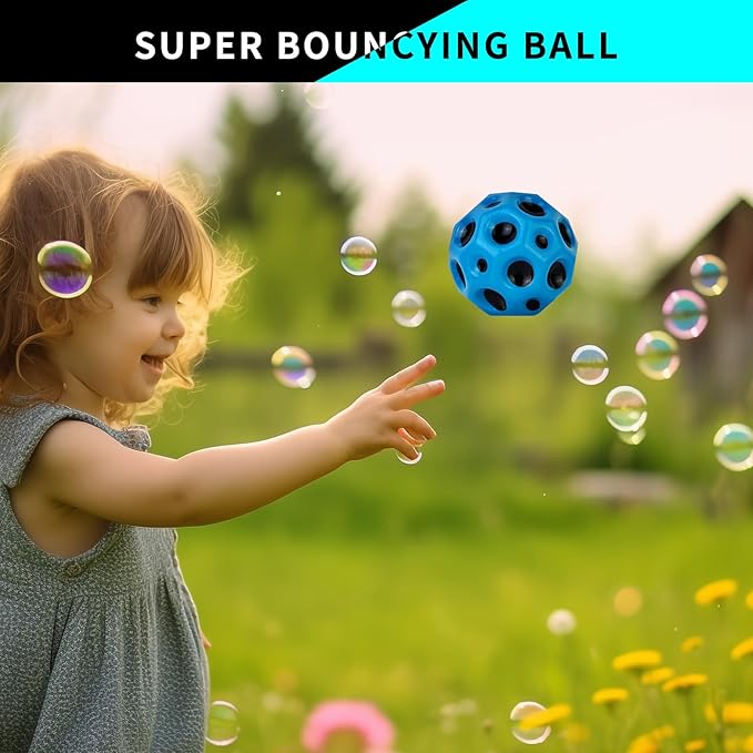 Super Bouncing Ball,Children's Super Hot, Easy to Grasp and Capture Suitable for Children of All Ages, Indoor and Outdoor Games