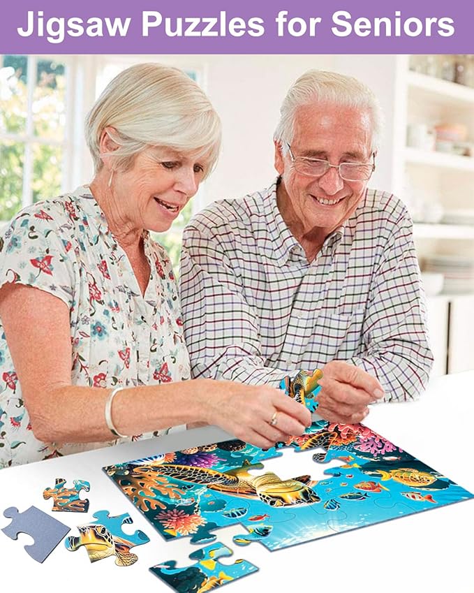 Yigney 6 Pack 16 Large Piece Jigsaw Puzzles for Seniors Alzheimer Product for Elderly Dementia Activities Memory Game for Patients in Nursing Home with Storage Box