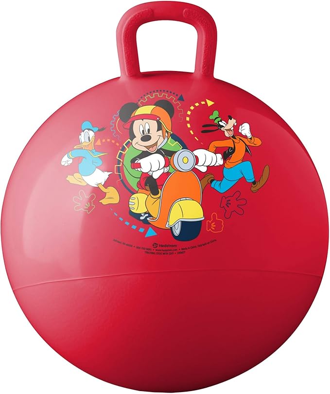 Hedstrom Disney, Mickey Mouse Hopper Ball, Hop Ball for Kids, 15 Inch, Red, Small, 55-73292
