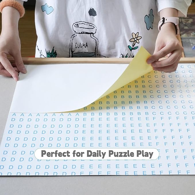 ALL4JIG Puzzle Saver – 48-Pack Puzzle Glue Sheets for 1000-3000 Pieces, Self-Adhesive Sticker Sheets, Easy to Preserve & Frame Jigsaw Puzzles