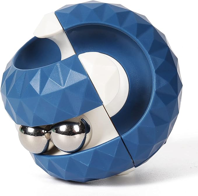 Unique Orbit Ball Fidget Toy, Novelty Beads Track Infinity Cube Stress Relief Balls Creative Sensory Toys for Autistic ADHD Kids Adults