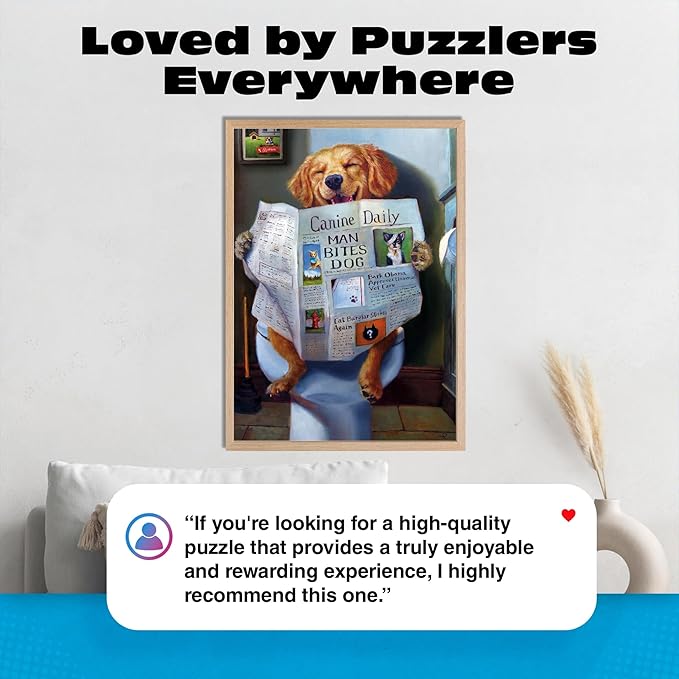 Buffalo Games - Dog Gone Funny - A Dog's Life - Lucia Heffernan - 750 Piece Jigsaw Puzzle for Adults - Challenging and Funny Puzzle Perfect for Game Nights - Finished Size 24.00 x 18.00