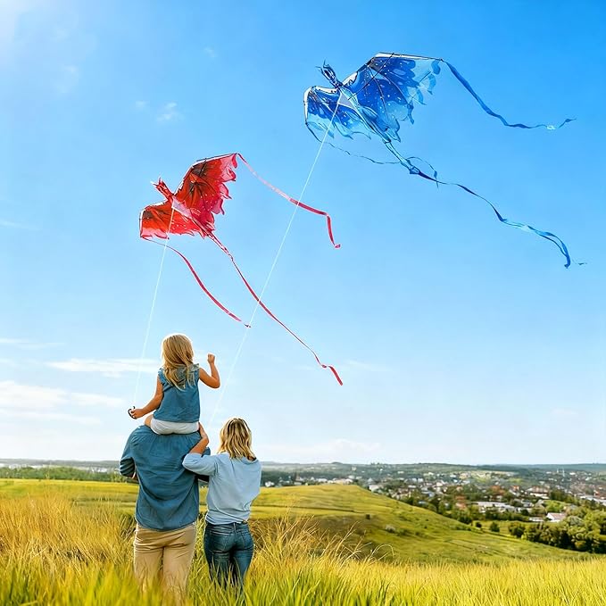 Simxkai Kite for Kids Adults,Easy to Fly(1 Pack & 2 Pack & 3 Pack & 4 Pack)