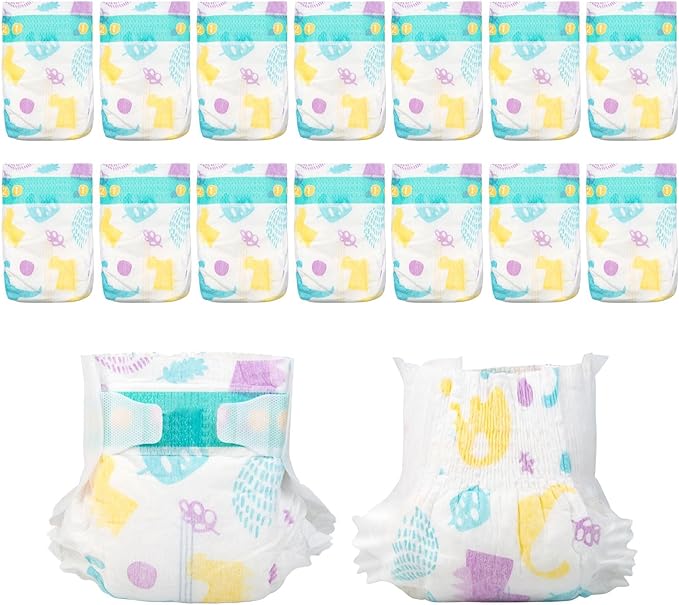 14-Pieces Reborn Baby Doll Accessories Diapers Reusable for 17-24 Inch Baby Doll Velcro Diapers Adjustable Underwear, Newborn Accessories
