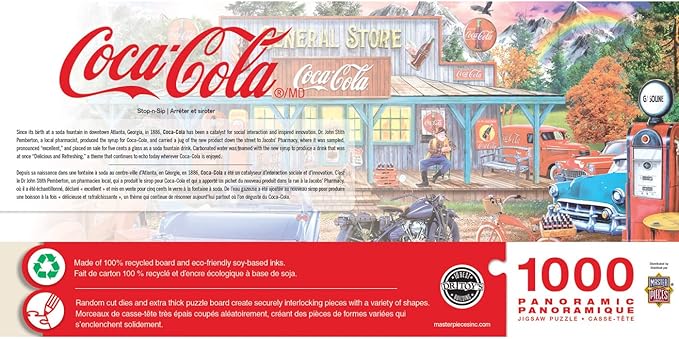 MasterPieces 1000 Piece Jigsaw Puzzle for Adults and Families - Coca-Cola Stop N Sip - 13"x39"