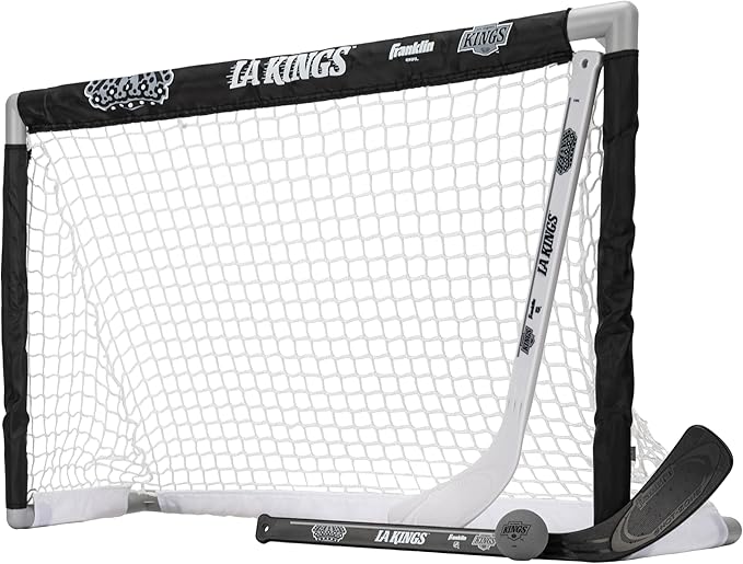 Franklin Sports NHL Mini Hockey Set - Kids Indoor Knee Hockey Goal, Ball, + 2 Stick Combo - Youth Team Indoor Toy Set - Official - Ages 3+