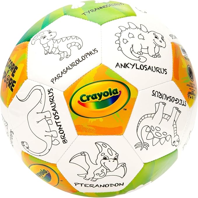 Crayola Official Soccer Ball - Unisex Kids - CRAY300BL Dinosaur Size 5