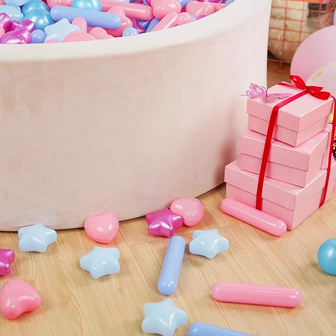 STARBOLO Ball Pit Balls for Toddlers - 500 Count Ball Pit Balls Crush Proof Plastic Toy Balls for Toddlers Ball Pits, Ball Pit Play Tent, Baby Pool Water Toys,500pcs(Mermaid)