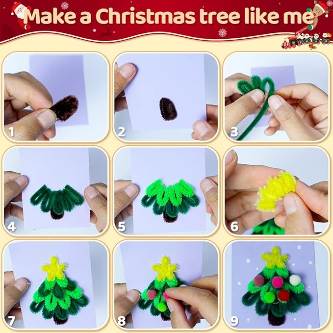 Praisebank Golden Glitter Pipe Cleaners for Crafts, 200pcs, Chenille Stems for DIY Projecets, Arts & Crafts Supplies for Festival Party Decorations