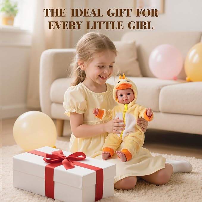 BABESIDE Value 5-Piece Realistic Baby Doll Set – Includes 15-Inch Soft Body Doll, Outfit, Bottle, Magnetic Pacifier & Birth Certificate – Ideal Gift for Kids 3+, Birthday, Pretend Play