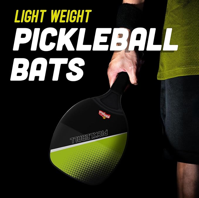 Swingball Pickleball Paddles Tether Tennis Game Set - Portable All-Surface Base, Durable, Easy Assembly, Indoor & Outdoor Games, Backyard Games for Kids, Active Play for Kids and Families, Ages 4+