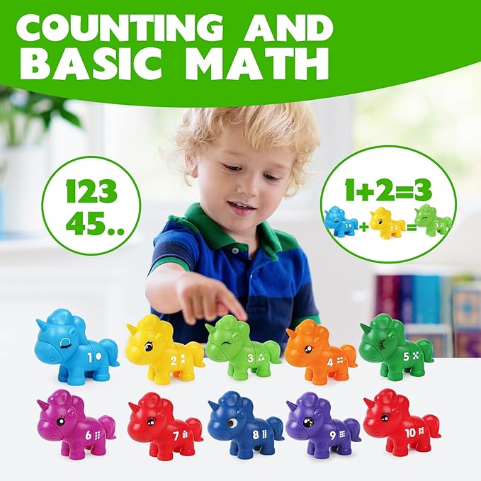 Numbers Matching Game Fine Motor Toy, Toddler Number Learning Toys,1 2 3 Educational Learning Sensory Sorting Toys Preschool Math Games Activities Sets for Toddlers Kids Ages 3 4 5