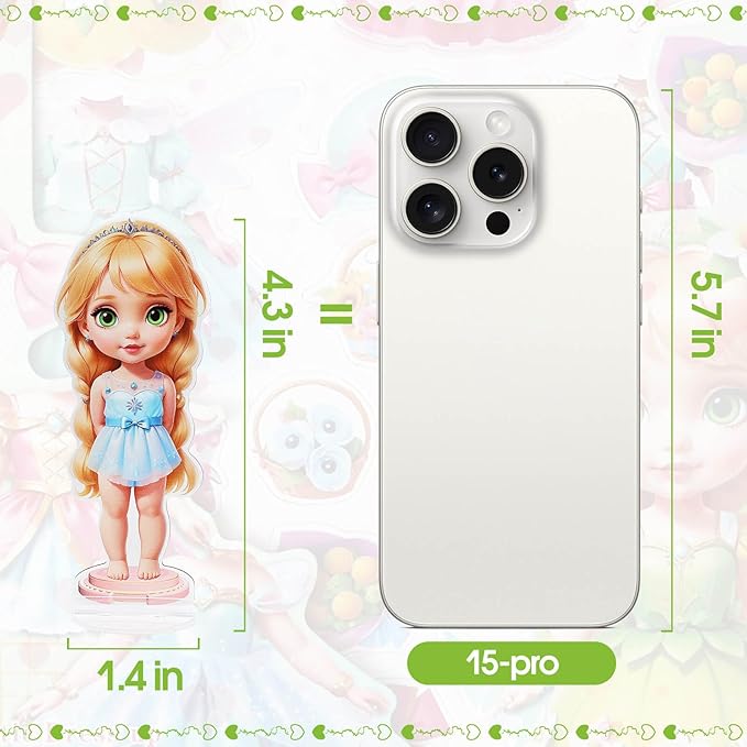 PainZieteg Magnetic Dress Up Dolls,Paper Dolls for Girls Ages 4-10,DIY Princess Magnetic Dress-Up Doll Pretend Play Set for Birthday (Lea)
