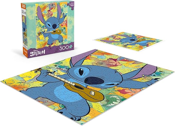 Ceaco - Disney - Stitch - Galaxy Grunge - 300 Oversized Piece Jigsaw Puzzle