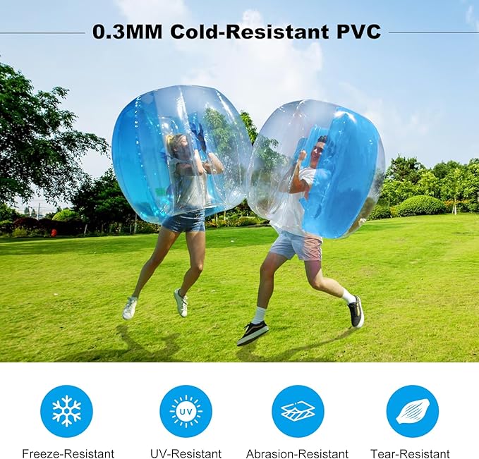 Inflatable Bumper Balls for Adults Human Hamster Balls for Adults Inflatable Lawn Game Ball 0.3mm Ultra-Thick PVC Toys Body Bumpers Ball Full Body for Outdoor Team Gaming Play
