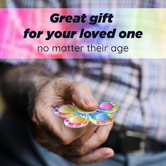 Nutty Toys Fidget Spinner - Sensory Toy for Kids & Adults - Top Stress & Anxiety Relief Gifts 2026 for Home & Office - Unique Valentines Day Gift Idea for Toddlers, Tweens, Teen Girls & Teenage Boys