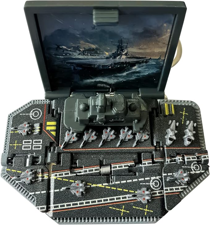 3D Pop-up Book Mini Aircraft Carrier Toys Cute Keychain for Kids Backpack, 3D Aircraft Carrier Scene for Men Women, Kids Gift for Party Birthday etc. -Pack of 2PCS