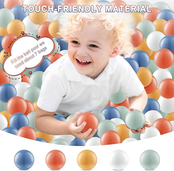 Clear Ball Pit Balls - Crush Proof Plastic Toy Balls for Boys and Girls