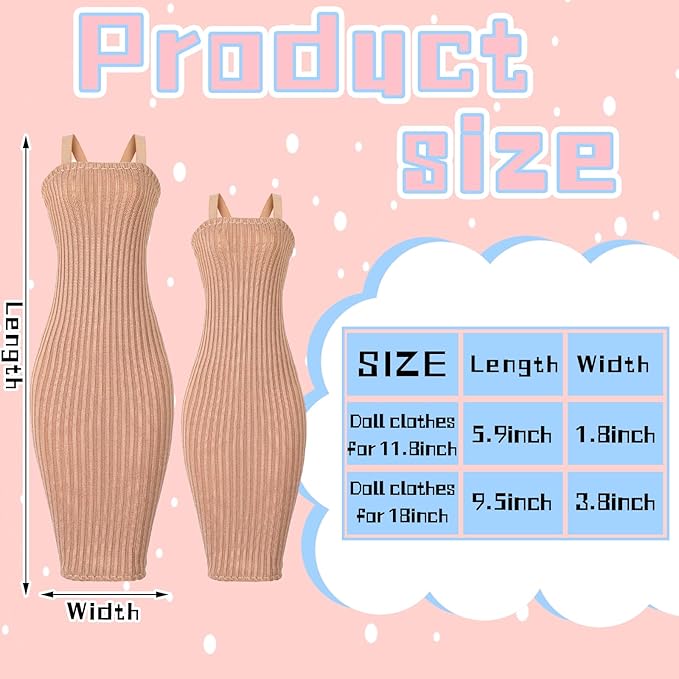Bencailor 6 Pcs Doll Clothes for 11.8 Inch Doll, Doll Accessories Summer Tops Swimwear Robe Doll T Shirt Dress Winter Coat Jacke Doll Outfit Girl Birthday Gift(Vibrant Color)