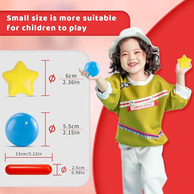 Ball Pit Balls for Kids & Dogs Cats Pack of 100 200 500- BPA Free, Crush Proof Plastic Balls for Ball Pit, Tent, Playhouse, Children's Toy Balls for Party, Macaron Ocean Balls 2.15 Inch