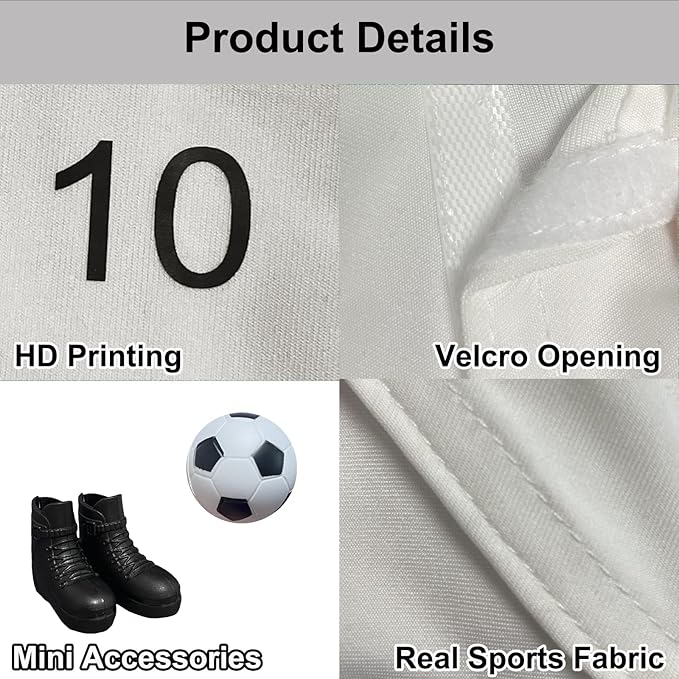 Sport Christmas Elf Accessories for Elf Doll Clothes Included Jerseys, Shorts, Shoes, Soccer Ball and shin Guard (Soccer)
