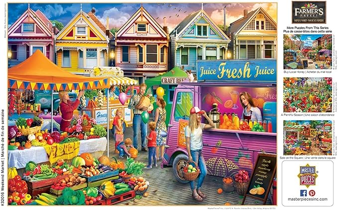 MasterPieces 750 Piece Jigsaw Puzzle for Adults, Family, Or Youth - Weekend Market - 18"x24"