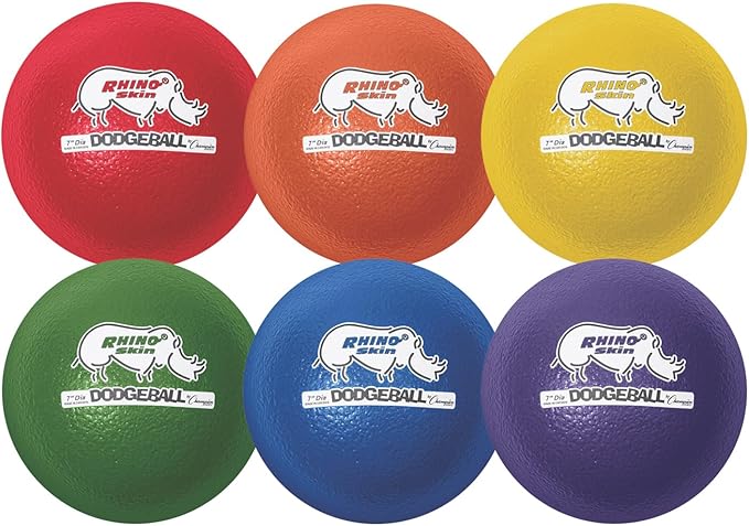 Champion Sports® Rhino Skin® Low Bounce Dodgeball Sets & Singles for Playground, PE, Backyard & League Games – Team Sports Equipment for Youth & Adults