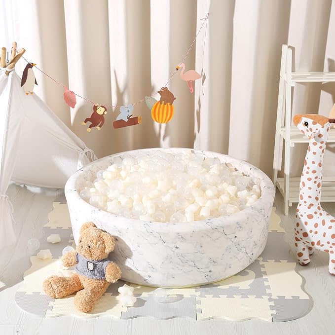 Star Ball Pit Balls for Toddlers -200pcs Crush Proof Phthalate Free BPA Free Non-Toxic Play Balls Play Tent Pool Playhouse Playpen Party Decoration.