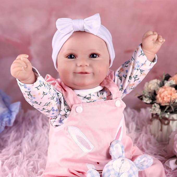 BABESIDE Reborn Baby Dolls, 20Inch Cute Soft Vinyl Realistic-Newborn Baby Doll Poseable Real Life Lifelike Baby Dolls w/Doll Accessories for 3+ Year Old Girls