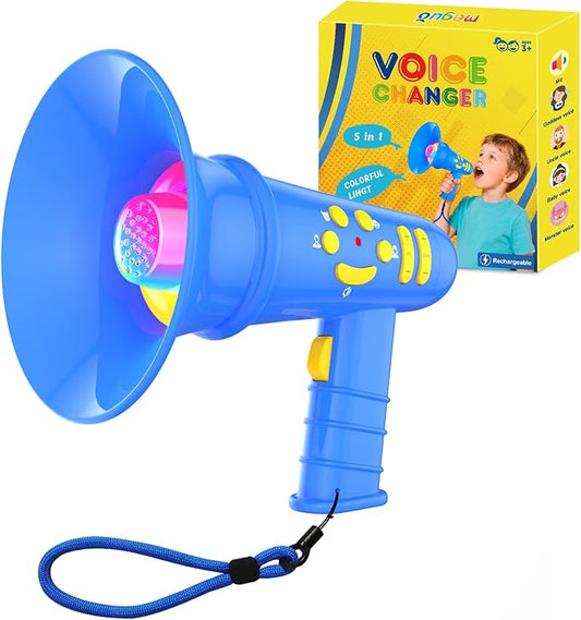 Voice Changer for Kids,Mini Megaphone,Birthday Gift for Boys Girls Ages 3,4,5,6,7,8 - Boy Toys for 3-8+ Year Old - Noise Maker Prank Gift for Christmas,Easter,Halloween,Cool Gadgets (Blue)