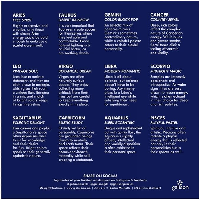 Galison, House of Astrology Puzzle 500 Pieces