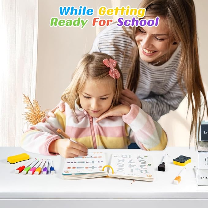 Fabeto Preschool Learning Activities, Letter Tracing Books for Kids Ages 3-5, Writing Practice for Toddler Busy Book, Montessori Educational Workbook for Kindergarten, Autism ABC Learn to Write Toy