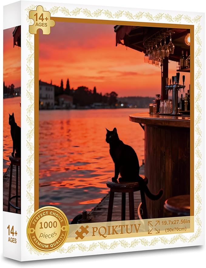 Puzzles 1000 Pieces Puzzles for Adults Landscape Puzzle with Letters on Back Jigsaw Puzzles Family Decoration Fun Gift Challenging Puzzle for Valentine Friends Parents (27.56x19.7 Inch)