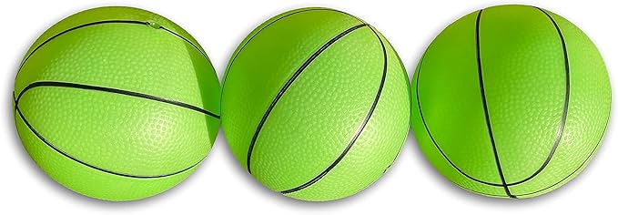 Toys+ 3 Pack! Inflatable Glow in The Dark Mini Basketballs Includes Pump and Needle Magic Shot Pro Mini Hoop Basketballs