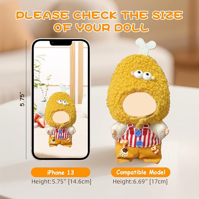 3 Pack Compatible for Labubu Clothes,17cm Doll Clothes Set,Luxury Designer Outfits,Cute Birthday Party Costumes,Valentines Day Gifts for Her Him,Stylish Fashion Wardrobe Accessories for 17cm Dolls