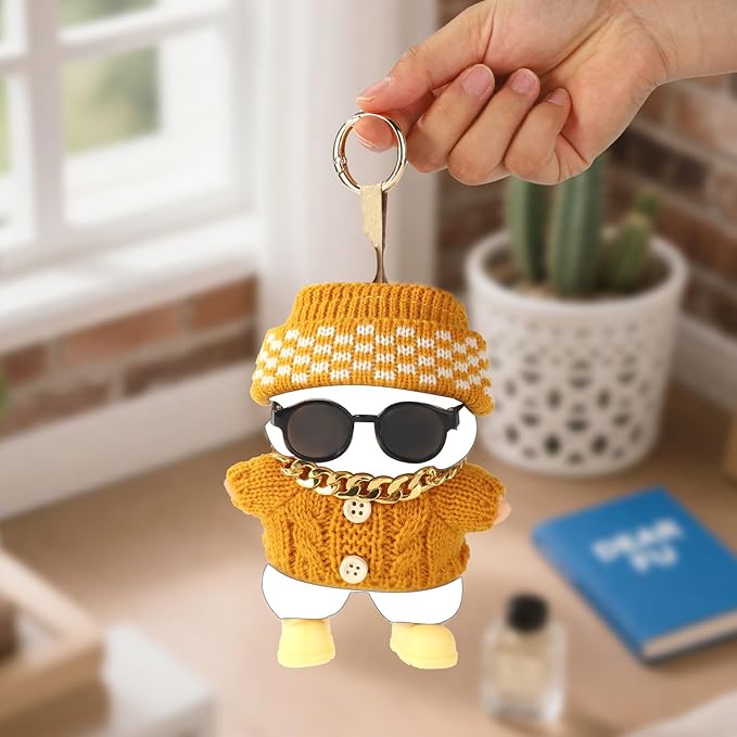 Doll Outfit Set, Stylish Sunglasse & Gold Necklace & Cute Yellow Shoes Decor Clothes Accessories Decorations for Dolls (No Doll)
