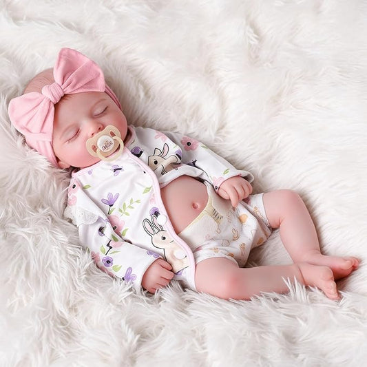 BABESIDE Lifelike Reborn Baby Dolls Girl - 20 Inch Realistic Newborn Baby Doll with Poseable Body, Real Life Baby Dolls with Accessories for 3+ Year Old Girls Gifts, Pretend Play, Collection